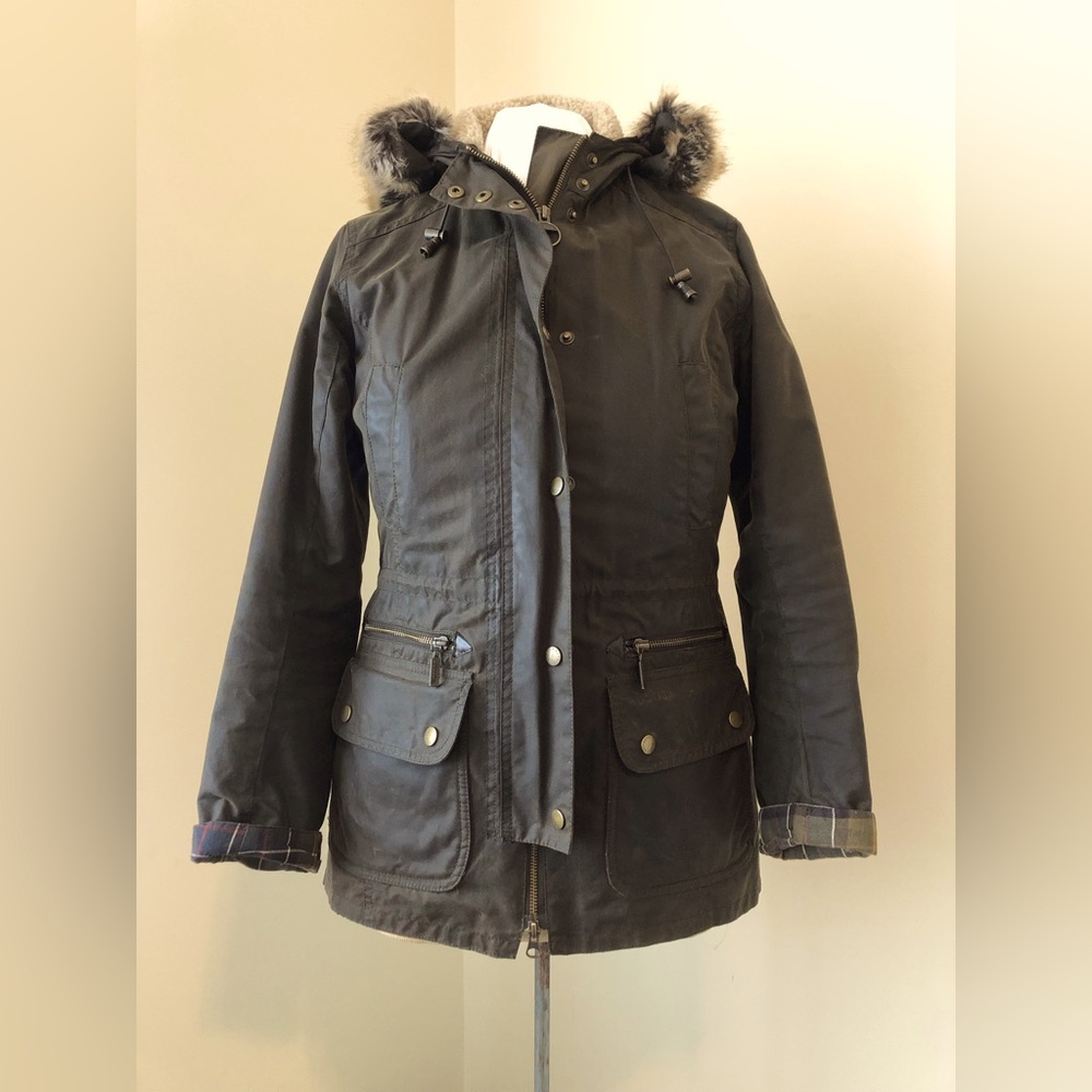 Barbour Kelsall Waxed Cotton Jacket US4/UK8